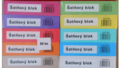 Šatňový/tombolový blok, 100 lístkov, farebný papier, 4 farby IGAZ 966